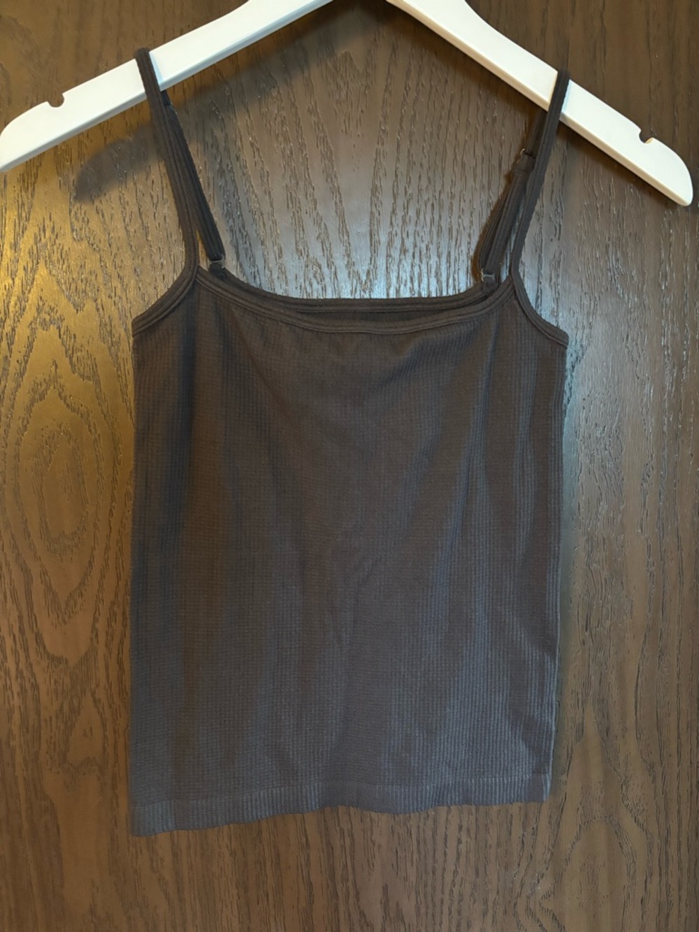 SKIMS Charcoal Ribbed Camisole Tank - Spaghetti Strap